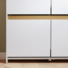 SoBuy FSR225-E-W Kenkäkaappi 103 × 19 × 99,5 cm – 4 kääntöovea, kapea, valkoinen