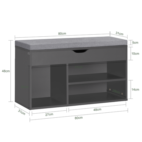 Sobuy Storage Bench kingakapp kingariiul FSR45-DG