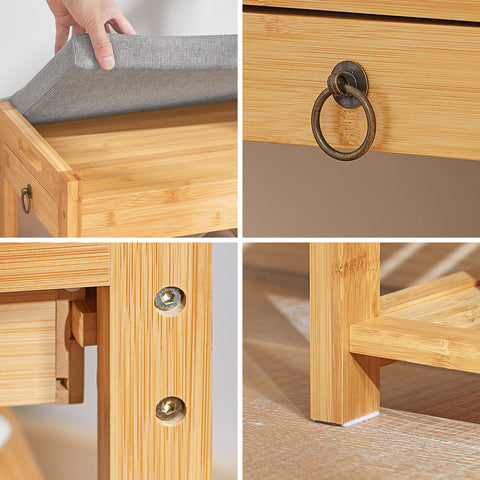 Sobija hoiupink padjaga bambusepuuga looduslik FSR49-N