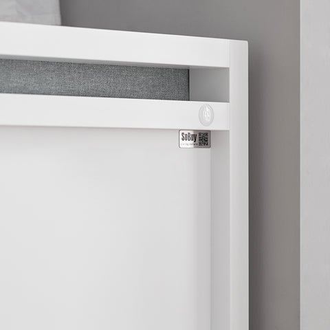 Sobuy hoiupink koos puitkiudude lauaga padjaga ja puitlauavalge FSR74-W