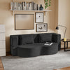 SoBuy FST101-SCH Vuodesohva 177 × 107 × 32 cm – 2-in-1 taittuva, 2 tyynyä, musta