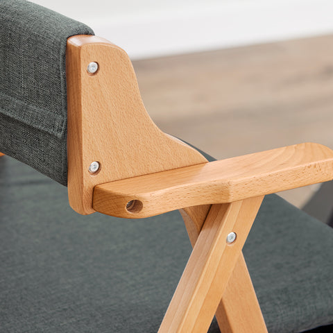 SoBuy FST98-SG Taittuva Ruokapöydän Tuoli Puusta – Pehmustettu, Tilaa Säästävä ja Mukava Keittiöön, Olohuoneeseen tai Terassille, Tummanharmaa