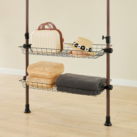 Sobuy garderoobikomplekt metall ja polüpropüleenist plastist pruun KLS04-BB