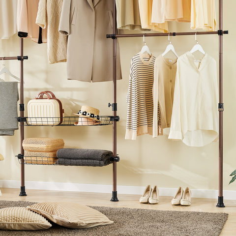 Sobuy garderoobikomplekt metall ja polüpropüleenist plastist pruun KLS04-BB