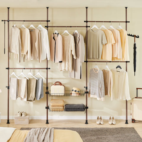 Sobuy garderoobikomplekt metall ja polüpropüleenist plastist pruun KLS04-BB