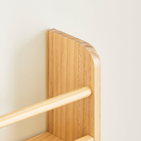 SoBuy KMB08-K-N Lasten Kirjahylly – 4-tasoinen Säilytyshylly Kirjoille ja Leluille, Luonnonväri, 60×12×80 cm