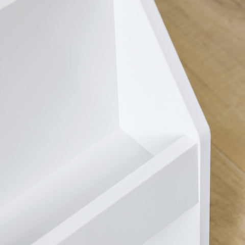 SoBuy KMB118-W Lasten Kirjahylly Lelujen Säilytyskaluste – 3 Lokeroa, Pieni Kirjahylly 3 Tasolla, Valkoinen, 100x30x80 cm