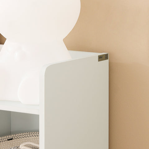 Sobuy lasteraamatukapi puidukiust ruudukujuline valge KMB55-W