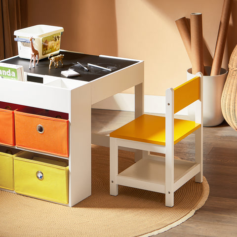 Sobuy 3-osaline lastelaud ja tooli komplekt KMB75-W