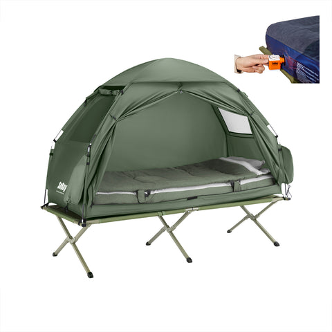 SoBuy 7-in-1 Teltta 1 Hengelle – Retkiteltta | 193x86x160cm Vihreä OGS32-GR