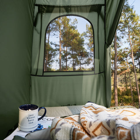 SoBuy 7-in-1 Teltta 1 Hengelle – Retkiteltta | 193x86x160cm Vihreä OGS32-GR