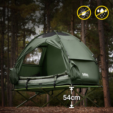 SoBuy 7-in-1 Teltta 1 Hengelle – Retkiteltta | 193x86x160cm Vihreä OGS32-GR