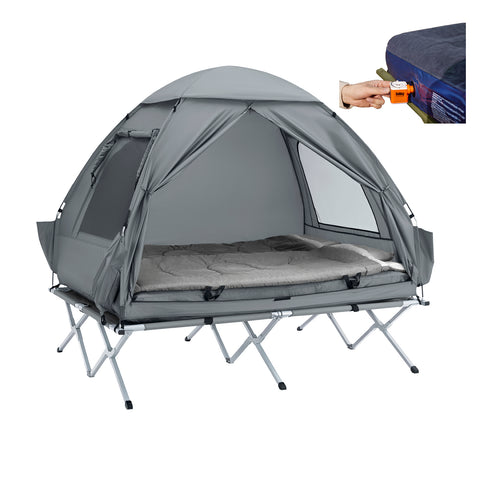 SoBuy 7-in-1 Teltta 2 Hengelle – Retkiteltta | 193x145x185cm Harmaa OGS32-L-HG