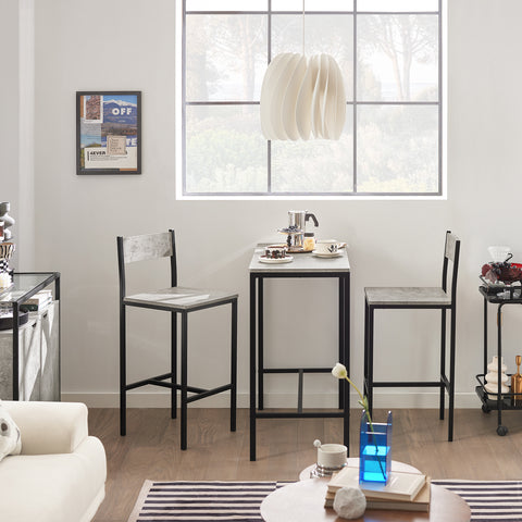 Sobuy söögirühm kahele kiudlaua ja metallist halli OGT03-HG inimesele