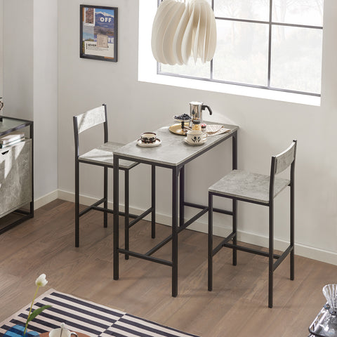 Sobuy söögirühm kahele kiudlaua ja metallist halli OGT03-HG inimesele