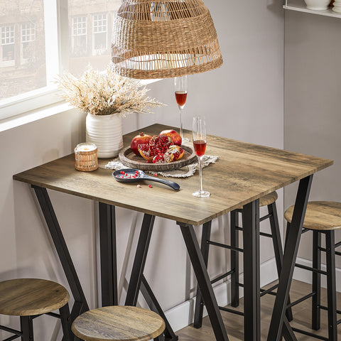 Sobuy söögirühm 4 inimesele metalli ja kiudlaua beeži OGT24-N