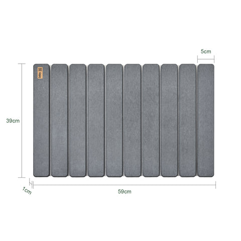 SoBuy Liukumaton Kylpyhuonematto - Diatomiittimatto, Nopeasti Kuivuva | Kotiin | Harmaa 59x39 cm SDA10-HG
