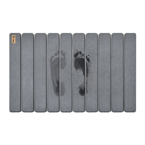 SoBuy Liukumaton Kylpyhuonematto - Diatomiittimatto, Nopeasti Kuivuva | Kotiin | Harmaa 59x39 cm SDA10-HG