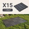 SoBuy SDA14-HG terassilaatat 15 kpl – klikattavat ulkolaatat parvekkeelle, terassille ja puutarhaan, harmaa, 30,5 × 30,5 × 2 cm