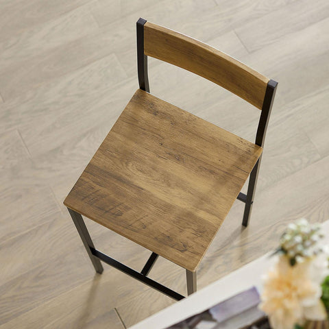 Sobuy 2 baari puidukiudude laud ja metallpruun FST53-XLX2