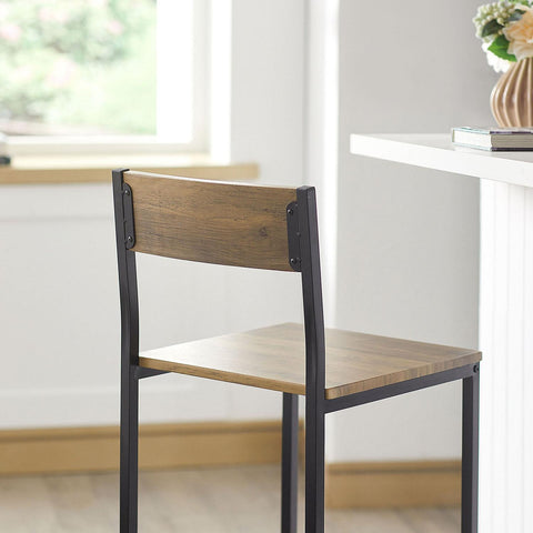 Sobuy 2 baari puidukiudude laud ja metallpruun FST53-XLX2