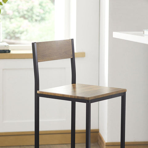 Sobuy 2 baari puidukiudude laud ja metallpruun FST53-XLX2