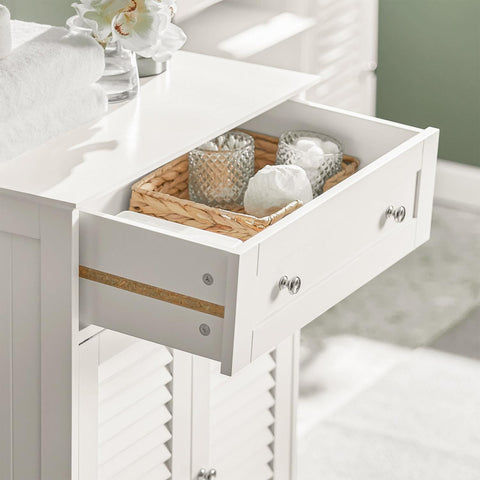 Sobuy vannitoakapp 2 uksed puidukiust valge FRG238-W