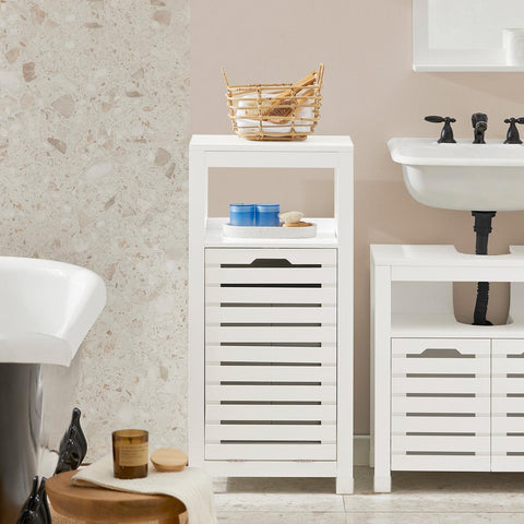 Sobuy pesukapp 1 korvikiudlaua valge bzr67-w