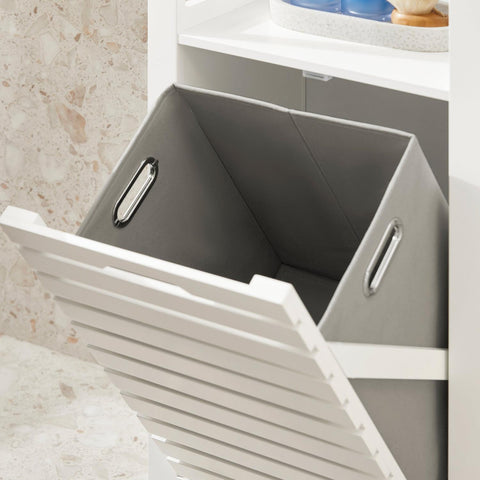 Sobuy pesukapp 1 korvikiudlaua valge bzr67-w