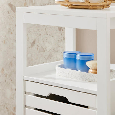 Sobuy pesukapp 1 korvikiudlaua valge bzr67-w