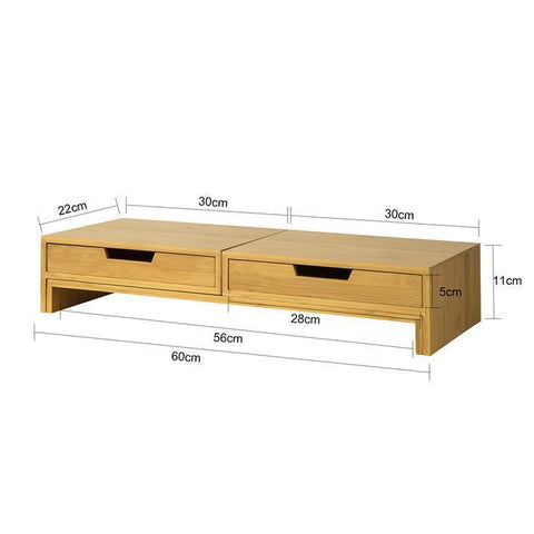 Sobuy Display Podity 2 kastid bambusest puu loomulik bbf04-n