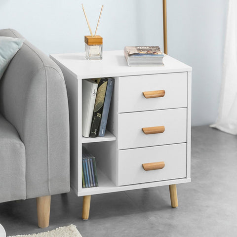 Sobuy kohvilaud 3 kastid kiudlauavalge fbt95-w