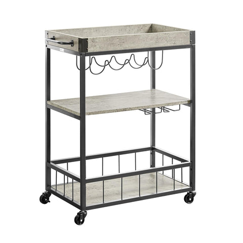 Sobuy Serving Trolley 3 riiuli- ja puitkiudude laud hall FKW56-HG