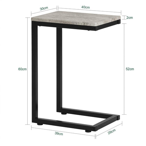 Sobuy kohvilaud metall ja kiibikad hall FBT44-HG