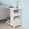 Sobuy kohvilaud ratastega valge fbt67-w