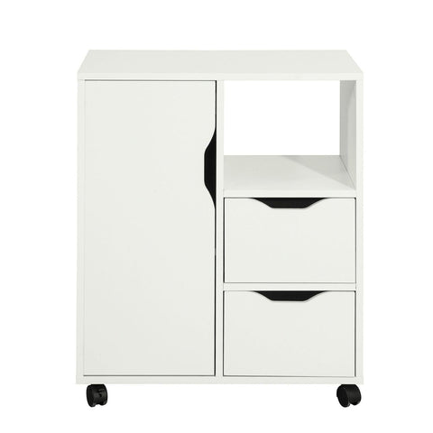 Sobuy kohvilaud ratastega valge FBT105-W