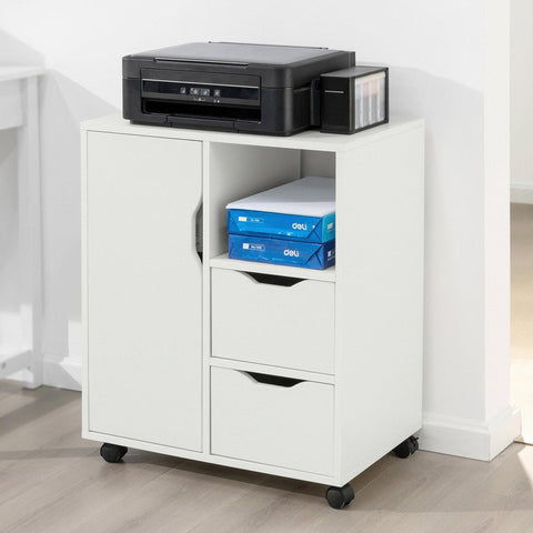 Sobuy kohvilaud ratastega valge FBT105-W